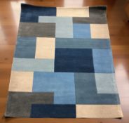 Lexus blue ground 100% wool rug, 230 cm