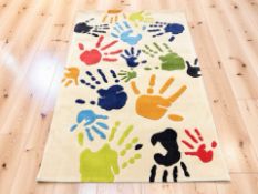 Children's Handprint rug, 180cm by 120cm