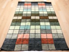 Chequers Multi 100% wool carpet, 235cm b