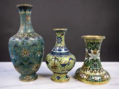 A Chinese cloisonne enamel baluster vase, circa 1900, height 22 cm,