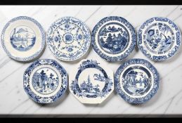 A Chinese porcelain plate, Qianlong, of octagonal form,