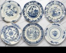 A Chinese blue and white porcelain plate, Qianlong, 18th century,
