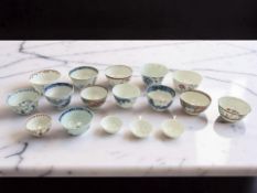 A collection of Chinese porcelain tea bowls, 18th / 19th century,