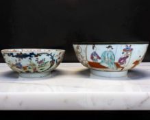 A Chinese famille rose porcelain punch/fruit bowl, Qianlong, 18th century,