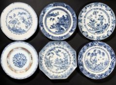A Chinese blue and white porcelain plate, Qianlong, 18th century,