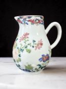 A Chinese famille rose porcelain sparrow beak jug, Qianlong, 18th century, height 10 cm.