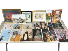 R Scott (Contemporary) : Sailing Ships at Sunset, watercolour, 25 cm x 35 cm,