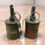 Two inert Polish RG-42 hand grenades