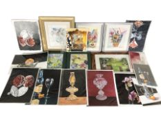 R Scott (Contemporary) : View through a rural gate with rolling hills beyond, watercolour,