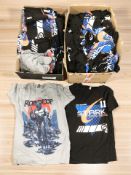 A large quantity of Marvel t-shirts.