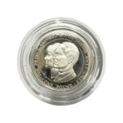 A 1999 silver proof £1 coin 'The Prince Edward and Miss Sophie Rhys-Jones'