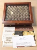 A Danbury Mint Sacagawea U.S. dollar coin collector's cabinet.