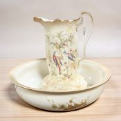 A Crown Ducal Ware pottery wash jug and basin.