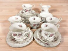 Twenty pieces of Royal Albert Lavender Rose tea china.