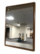 A teak framed mirror, width 92 cm.