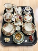A group of Royal Albert Old Country Roses tea and cabinet china,