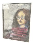 Danish School : Portrait of a child, colour chalks, 42 cm x 55 cm.