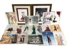 R Scott (Contemporary) : A portrait of a lady in flapper dress, watercolour, 32 cm x 22 cm,