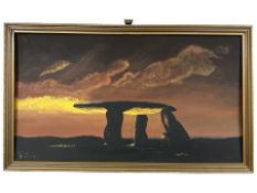 Bill Judor (20th Century) : The Keys Resting Place, oil on daler board, signed verso and dated 1991,