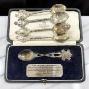 A presentation silver teaspoon for rifle shooting,
