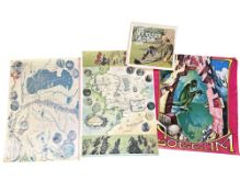 A group of 1970's Lord of the Rings / The Hobbit posters, 1974 calendar, etc.