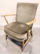 A 20th century Ercol elm armchair, width 67 cm.