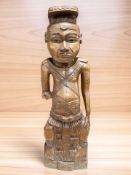 An African Kuba carved wooden statue, Democratic Republic of the Congo,