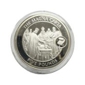 A Westminster The Magna Carta 2008 Gibraltar £5 Silver Coin, 28.