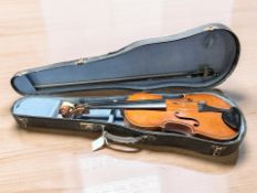A 20th century violin with two piece 14