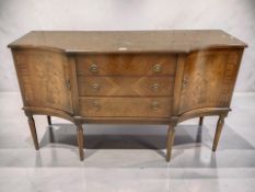 A reproduction mahogany sideboard, length 130 cm.