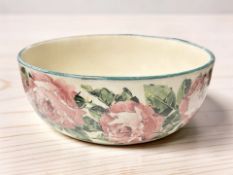 A Wemyss Cabbage Rose pattern pottery fruit bowl, diameter 24 cm.