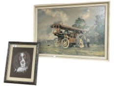 Contemporary School : A pair of pastel studies of dogs, indistinctly signed and dated '97,