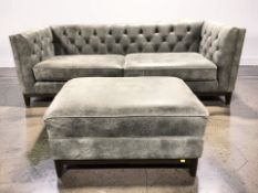 A contemporary three seater Chesterfield settee, by Sofas by Saxon,
