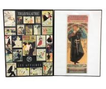 A French Toulouse Lautrec colour print and a further French print, each 100 cm x 70 cm.