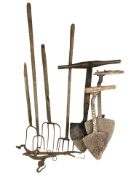 A group of 19th century gardening tools (a/f)