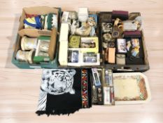 A quantity of ceramics and figurines, Ringtons china, collector's tea spoons, etc.