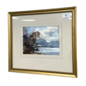 Robert Leslie Howey (1900-1981) Derwentwater, watercolour, signed and inscribed verso, 14cm by 19cm.