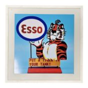 A reproduction Esso illuminated sign, width 60 cm.