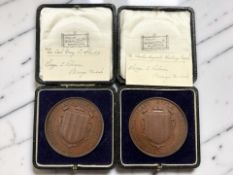 Two Territorial Service Rifle Championship of Northumberland bronze medals, won by Sapper E Robson,