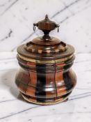 A Dutch treen tobacco jar and cover, 19th century,