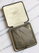 An Art Deco silver cigarette case, James Walter Tiptaft, Birmingham 1930,