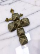 A Masonic ball pendant stamped '9ct and Sil', extended length 3.