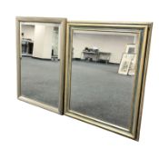 Two reproduction gilt framed mirrors, each approximately 94 cm x 74 cm.