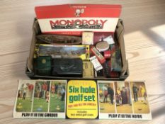 Assorted toys and games, Webley six hole golf set game in box,