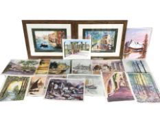 R Scott (Contemporary) : A gondola in Venice, watercolour, 24 cm x 33 cm,