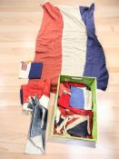 A collection of vintage flags.