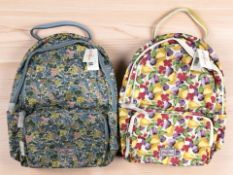 Two Cath Kidston backpacks with retail tags, height 42 cm.