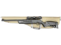 An ASG Tac Repeat CO2-powered repeating air rifle, serial number 17J12504, Made in Taiwan, 0.