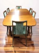 A G-Plan teak extending dining table, with leaves, overall 189 cm x 100 cm x 72 cm,