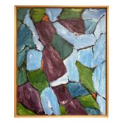 Danish School : Abstract study, oil on canvas, 50 cm x 60 cm.